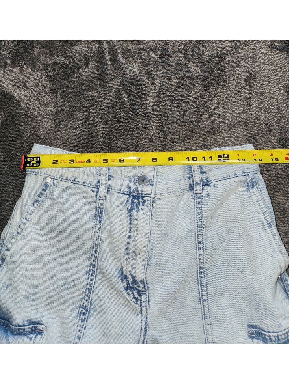 Anthropologie Pilcro Beachy Cargo Denim Shorts Size 27 Coastalcore Normcore - Picture 8 of 10